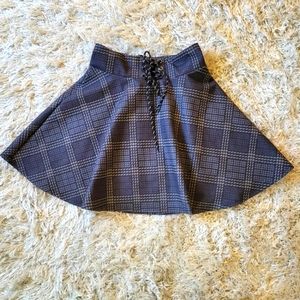 Short High Waisted Grey Skirt